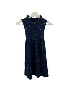 Vintage Mckids Girls Floral Blue Dress Size 8